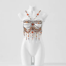Load image into Gallery viewer, Pearl Beaded Bikini Bra Top
