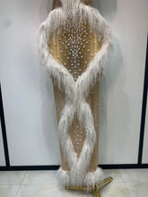 Load image into Gallery viewer, Cloud Pearl Tassel Mesh Maxi Dress
