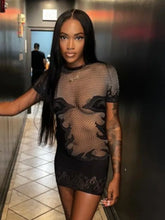 Load image into Gallery viewer, Flaming Hot Mesh Mini Dress
