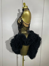 Load image into Gallery viewer, Cocktail Feather Mini Dress
