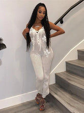Load image into Gallery viewer, Flower Applique Knit Jumpsuit
