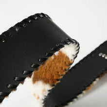 Load image into Gallery viewer, Cow Leather Fur Belt
