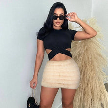 Load image into Gallery viewer, Fuzzy Fur Mini Skirt
