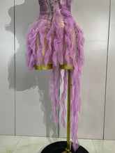 Load image into Gallery viewer, Leila Mesh Ruffled Mini Dress
