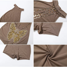 Load image into Gallery viewer, Butterfly Sequin Romper
