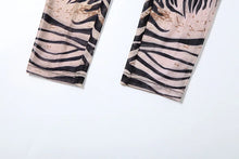 Load image into Gallery viewer, Zebra Print Mesh Jumpsuit
