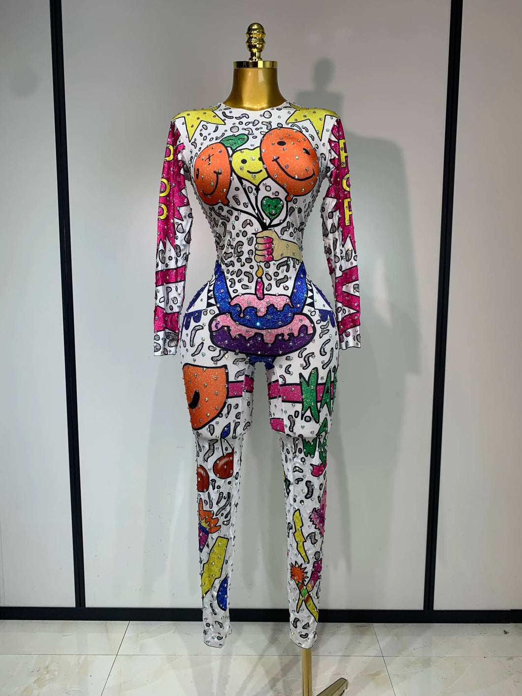 Cartoon Print Jumpsuit