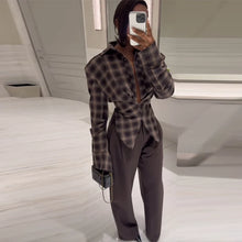 Load image into Gallery viewer, Plaid Flattering Blouse

