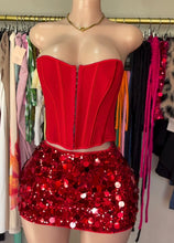 Load image into Gallery viewer, Corset Sequin Skirt Set
