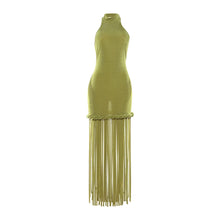 Load image into Gallery viewer, Aria Tassel Backless Maxi Dress
