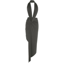 Load image into Gallery viewer, Lyla Ruched V-Neck Backless Dress
