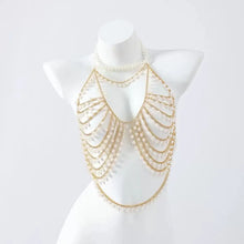 Load image into Gallery viewer, Pearl Beaded Bikini Bra Top
