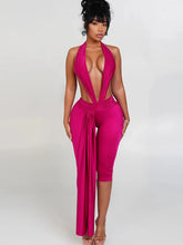 Load image into Gallery viewer, Ribbon Backless Romper
