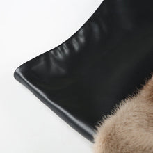 Load image into Gallery viewer, Tie Dye Furry Leather Mini Skirt
