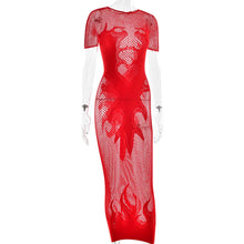 Load image into Gallery viewer, Flaming Hot Mesh Dress
