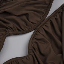 Load image into Gallery viewer, Brown Ruched Maxi Dress
