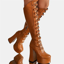 Load image into Gallery viewer, Buckle Up Platform Boots
