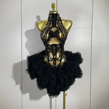 Load image into Gallery viewer, Cocktail Feather Mini Dress
