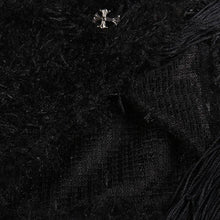 Load image into Gallery viewer, Fuzzy Fringed Cross Metal Skirt
