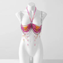 Load image into Gallery viewer, Pearl Beaded Bikini Bra Top
