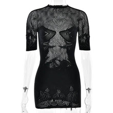 Load image into Gallery viewer, Flaming Hot Mesh Mini Dress
