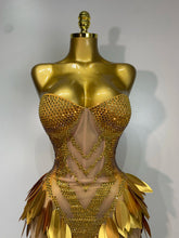 Load image into Gallery viewer, Gold Sequin Mesh Maxi Dress
