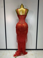 Load image into Gallery viewer, Shine Bright Rhinestone Maxi Dress
