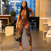 Load image into Gallery viewer, Baddie Mesh Backless Jumpsuit
