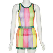 Load image into Gallery viewer, Heather Mesh Mini Skirt Set
