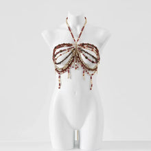 Load image into Gallery viewer, Pearl Beaded Bikini Bra Top
