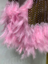 Load image into Gallery viewer, Abbi Mesh Feather Mini Dress
