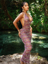 Load image into Gallery viewer, Sea La Vie Mesh Maxi Dress FancySticated
