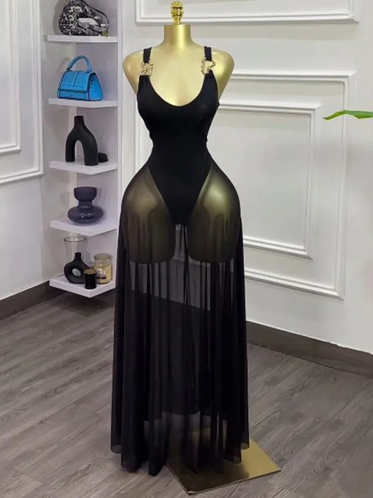 Iris Bodysuit Maxi Dress
