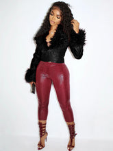 Load image into Gallery viewer, Leather Capri Pants Set
