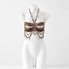 Load image into Gallery viewer, Pearl Beaded Bikini Bra Top
