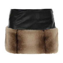 Load image into Gallery viewer, Tie Dye Furry Leather Mini Skirt
