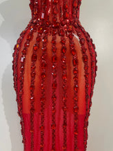 Load image into Gallery viewer, Red Fairy Mesh Maxi Dress
