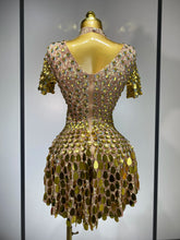 Load image into Gallery viewer, Scale Sequin Bodysuit Dress
