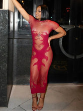 Load image into Gallery viewer, Flaming Hot Mesh Dress
