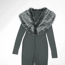 Load image into Gallery viewer, Furry Collar Jumpsuit
