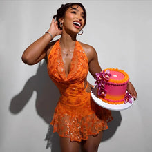 Load image into Gallery viewer, Katy Floral Sequin Mini Dress
