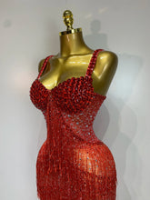 Load image into Gallery viewer, Shine Bright Rhinestone Maxi Dress
