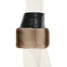 Load image into Gallery viewer, Tie Dye Furry Leather Mini Skirt
