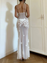 Load image into Gallery viewer, Sheer Mesh Floral Dress FancySticated
