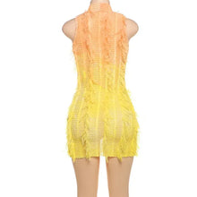 Load image into Gallery viewer, So Gradient Tassel Mini Dress FancySticated
