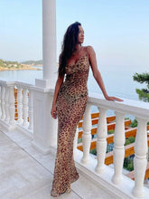 Load image into Gallery viewer, Stephanie Leopard Maxi Dress FancySticated
