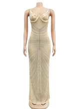 Load image into Gallery viewer, Tamara Rhinestone Mesh Dress FancySticated
