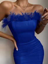 Load image into Gallery viewer, Tania Feather Bandage Dress FancySticated
