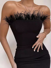 Load image into Gallery viewer, Tania Feather Bandage Dress FancySticated
