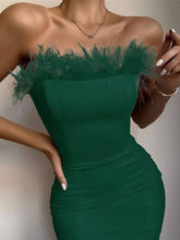 Load image into Gallery viewer, Tania Feather Bandage Dress FancySticated
